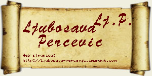 Ljubosava Perčević vizit kartica